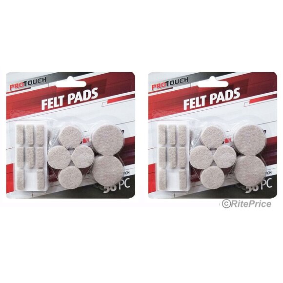 112 PCS (2 Pack) Felt Furniture Pads Chair Leg Protectors Hardwood Wooden Floors - Picture 2 of 15